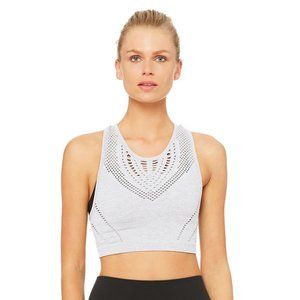 Alo Yoga Lark Crop Top in Dove Grey Heather